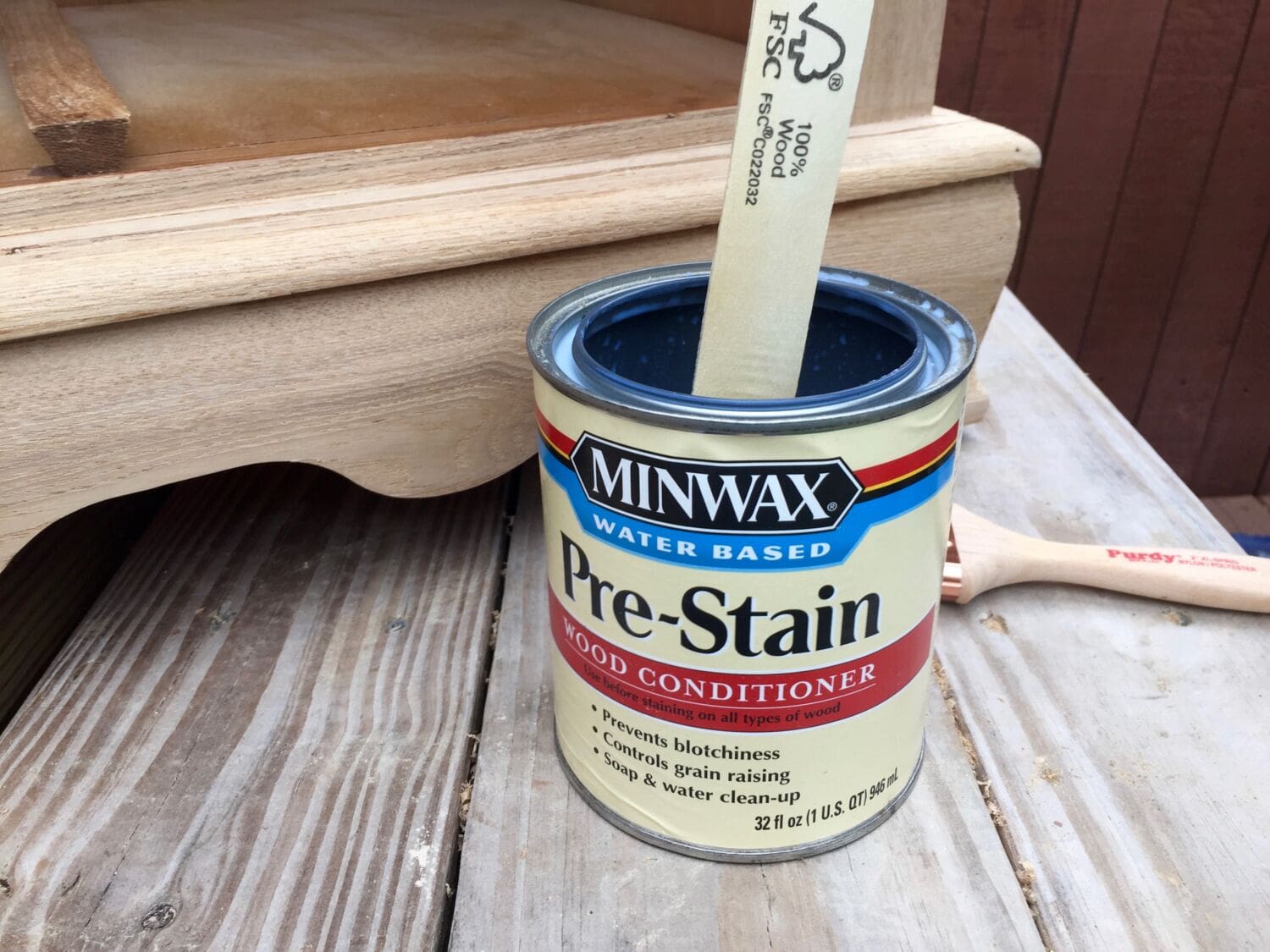 Theresa MyFixitUpLife Habitat Minwax water based pre-stain