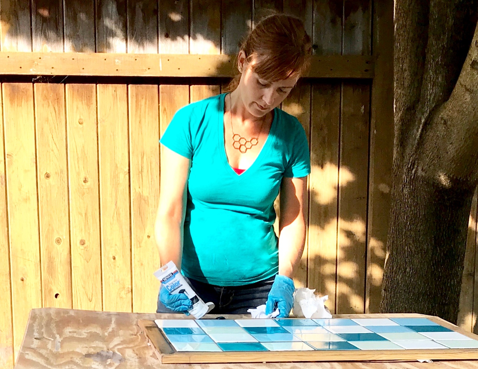 18 Tile Doormat Habitat ReStore MyFixitUpLife Theresa Minwax staining wood frame