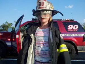Lexi in turnout gear