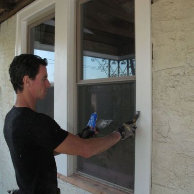 Mark putting in a window