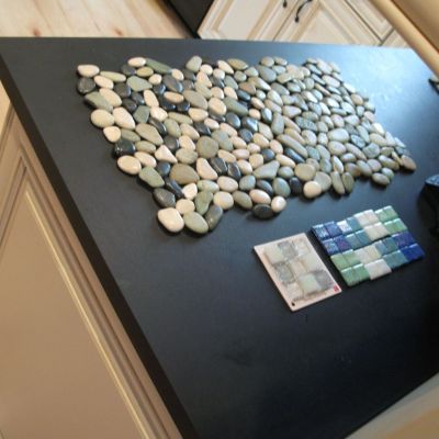 Tile samples for our kitchen backsplash project