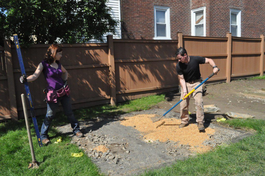 Mark and Theresa do site work for a wood playset tips