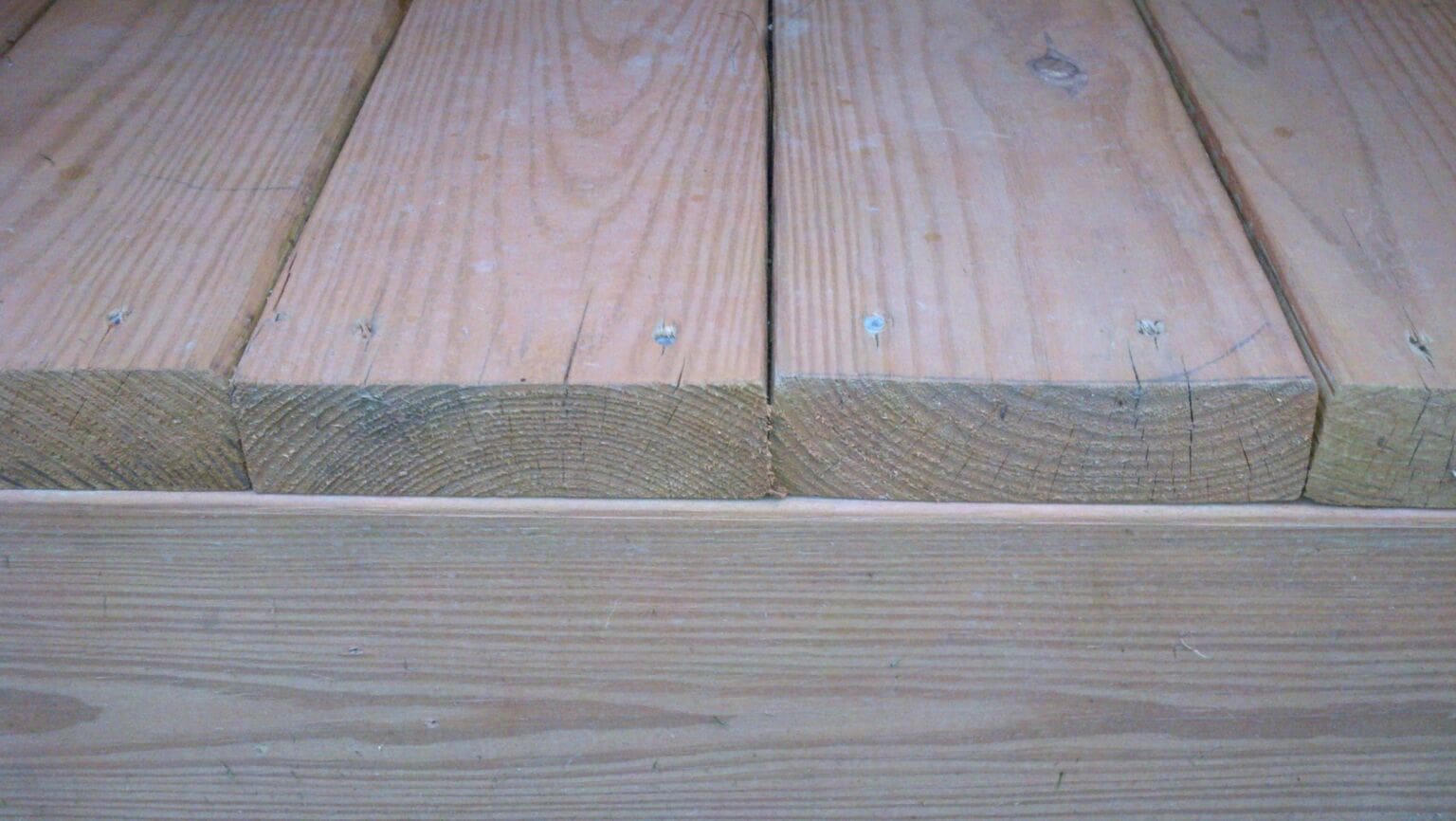 Deck boards: crown (grain) up or down?