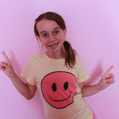 Lexi is happy to have a clean wall!
