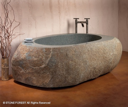 A Stone Forest tub making the most of a master bath.