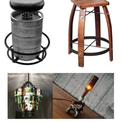 Beverage Containers Upcycle Man Cave Decor Pinterest