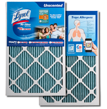 Lysol's Allergy and Pet-Friendly Furnace Filters make dust and dander mites less dander-ous. get most out of AC