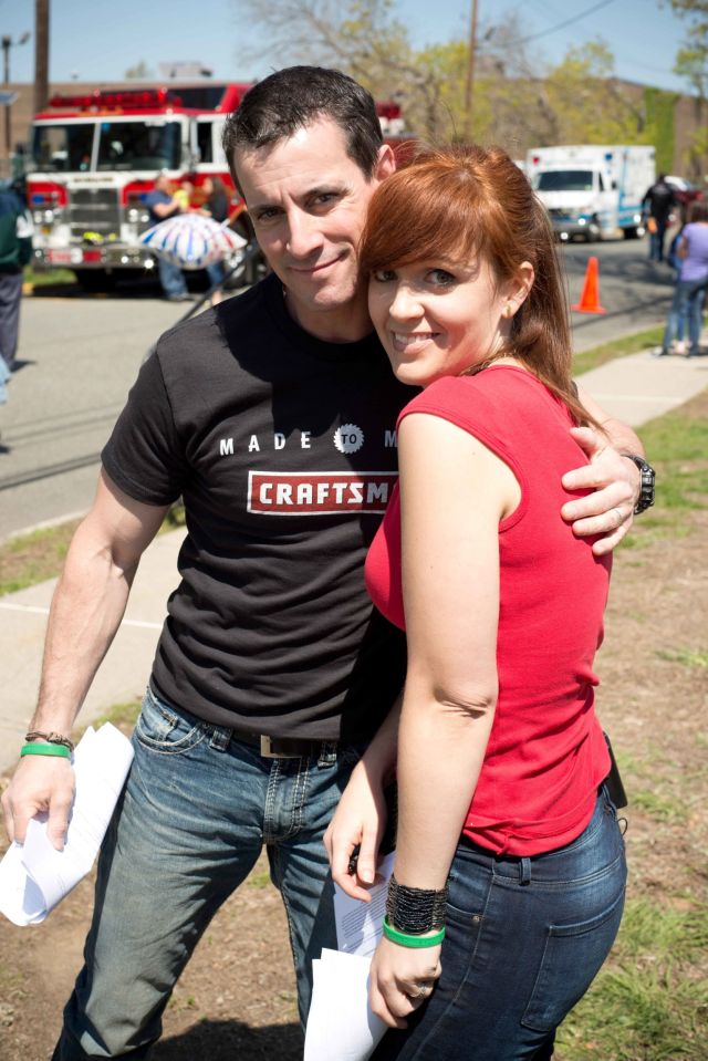 Mark and Theresa in Moonachie for a Superstorm Sandy clean-up project