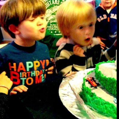 Jack blowing birthday candle