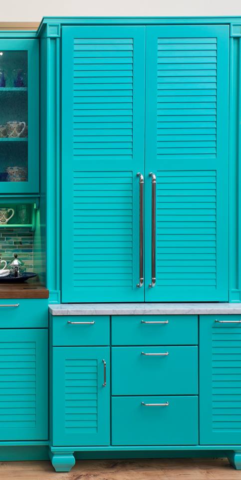 Wellborn Cabinets' Antigua door is a beach-y source for all kinds of kitchen design ideas.