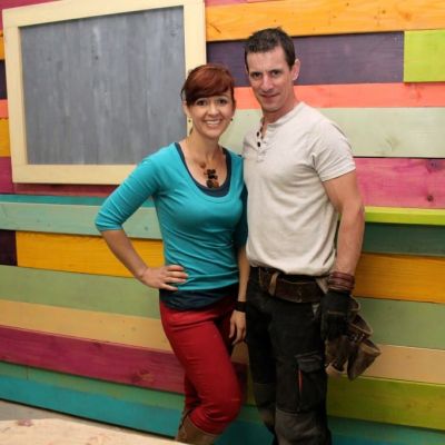 Mark and Theresa built this feature wall to display artwork at a Boys & Girls Club in Philadelphia.