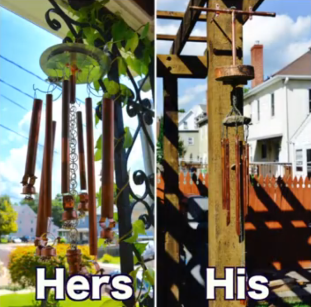 His & Hers wind chimes