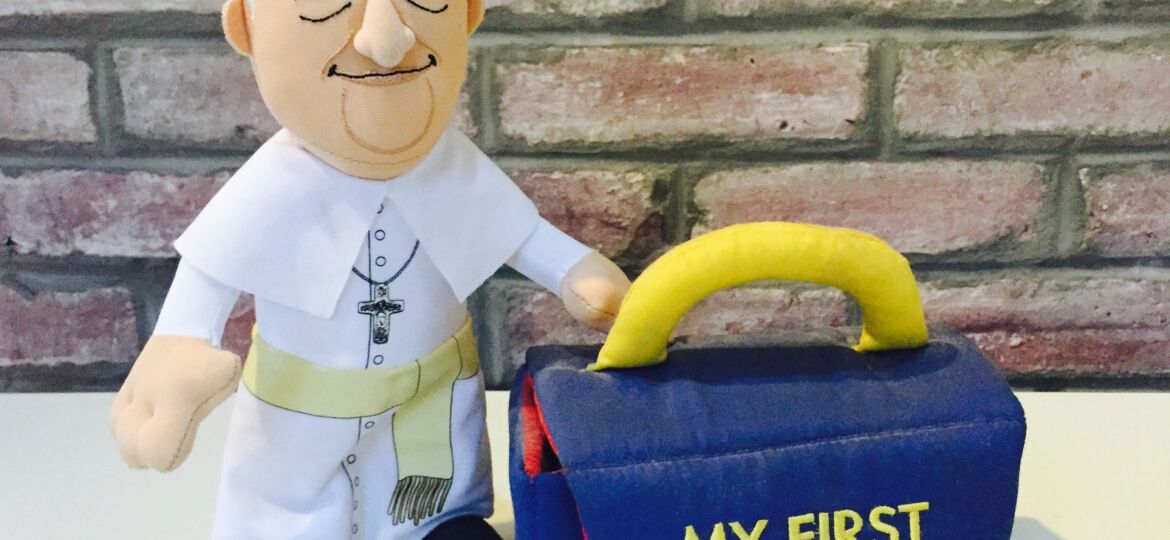 Plush pope is ready to DIY.