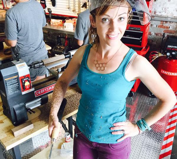 Theresa is enjoying her lathe time. What's your dream workshop?