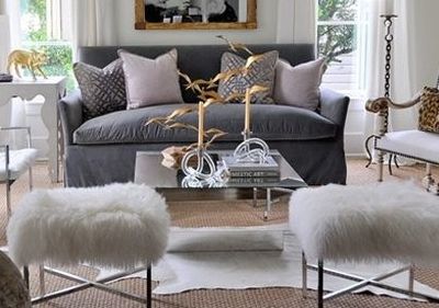 Living room with personality. Mixing metals can be lush and luxe. Spotted from Leigh-Ann Allaire Perrault
