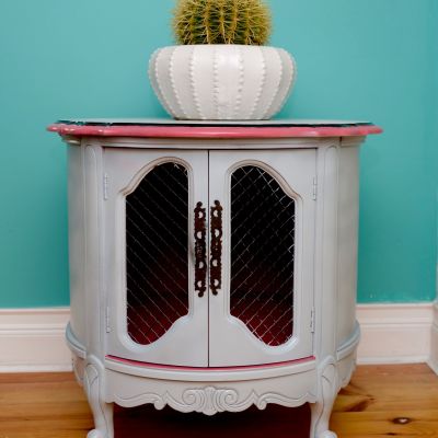 A vintage side table from Habitat ReStore gets a makeover