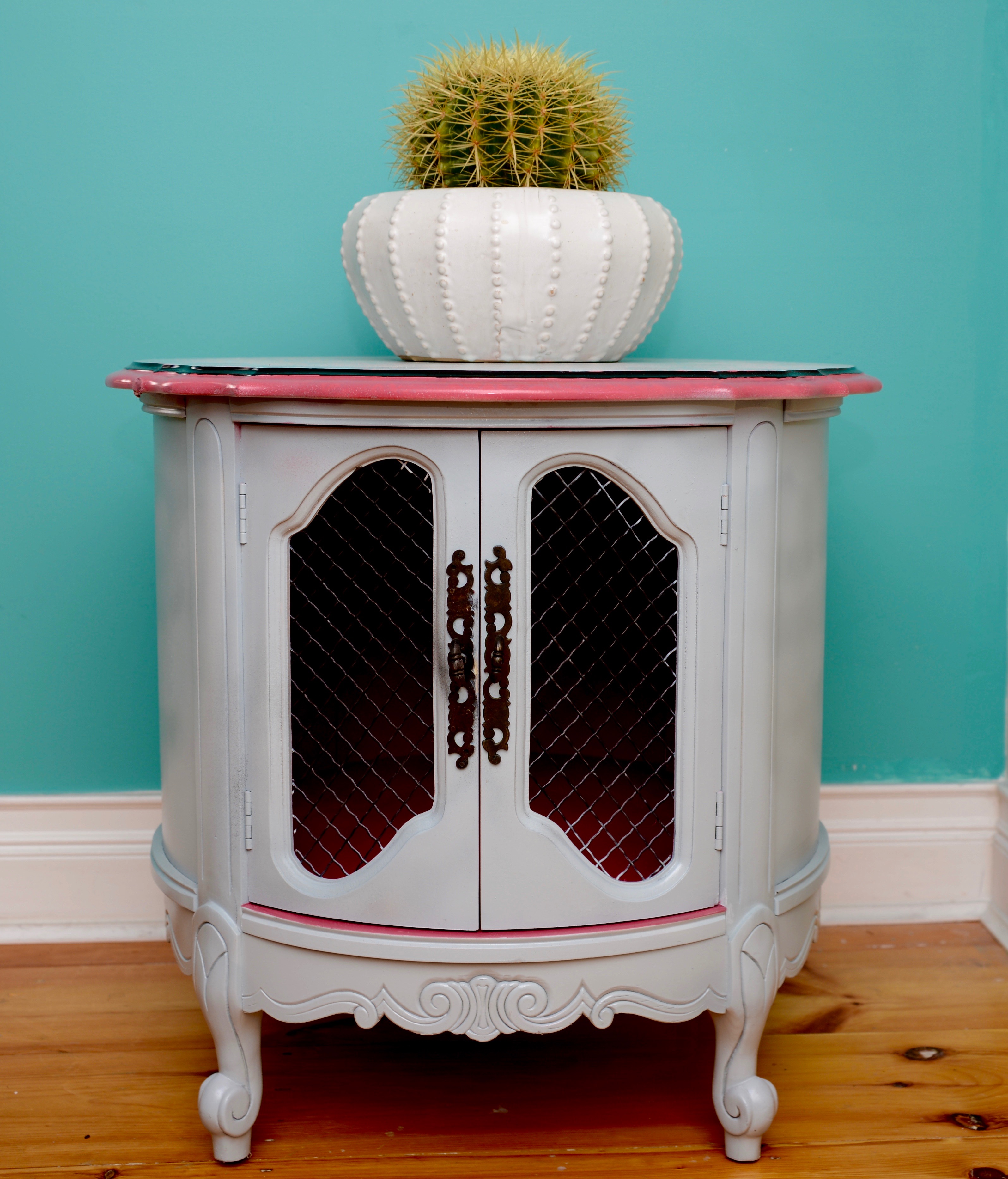 A vintage side table from Habitat ReStore gets a makeover