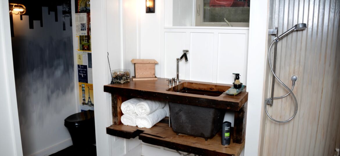 2016_MyFixitUpLife_Man Cave Basement bathroom renovation_Reclaimed wood sink_Kohler_Wood Naturally