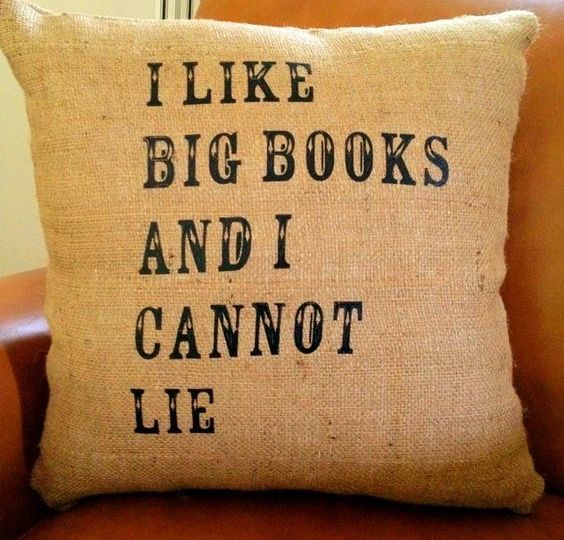I like big books pillow geek chic
