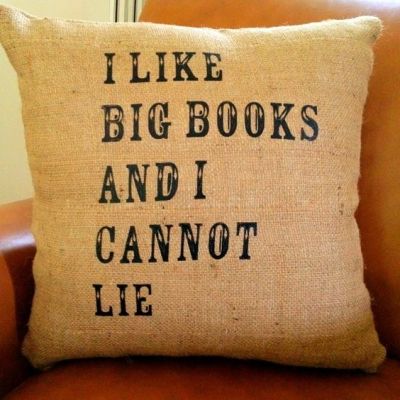 I like big books pillow geek chic