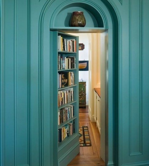 Secret passageway bookshelf geek chic