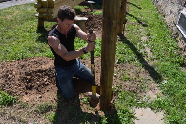 building a wood fence