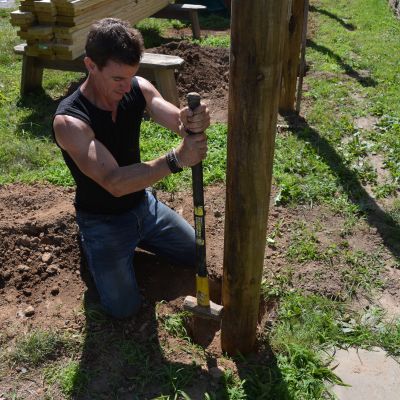 building a wood fence