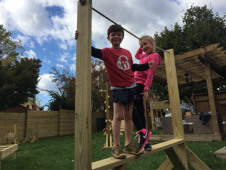 Obstacle course race birthday party theme for kids; fun DIY fitness too