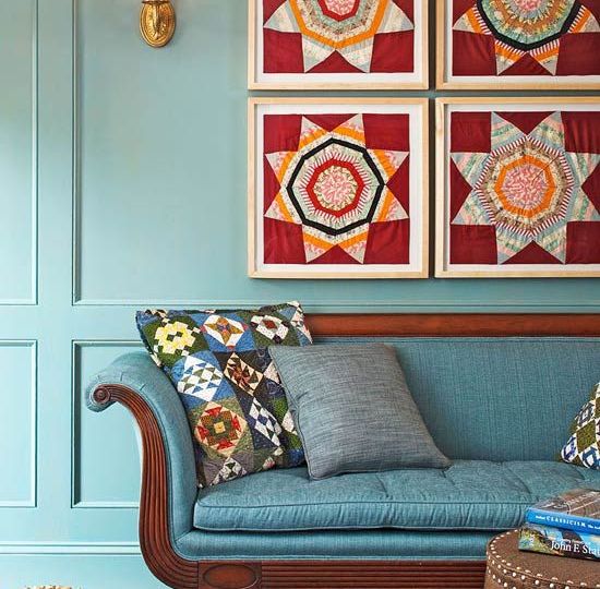 Looking for fresh home decorating ideas? Go retro with quilt style ...