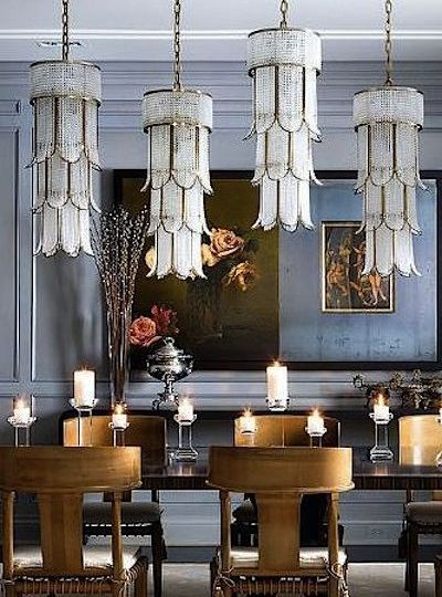 art deco chandelier dining room