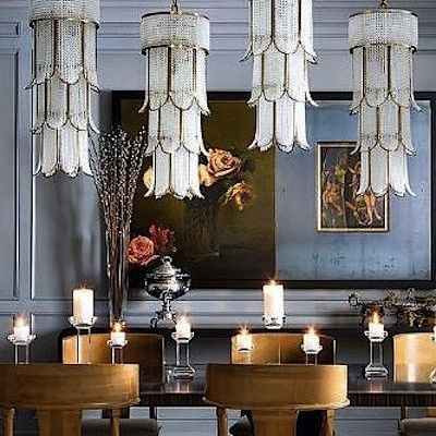 art deco chandelier dining room