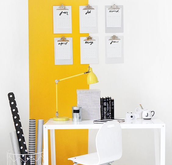 yellow workspace MyFixitUpLife