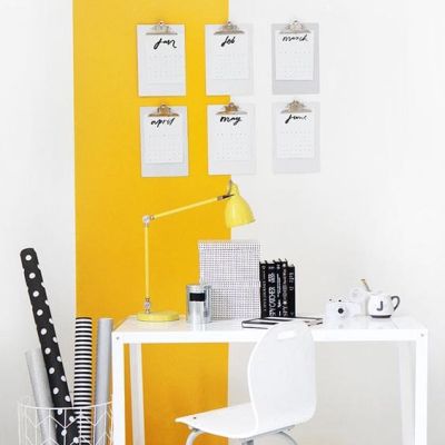 yellow workspace MyFixitUpLife