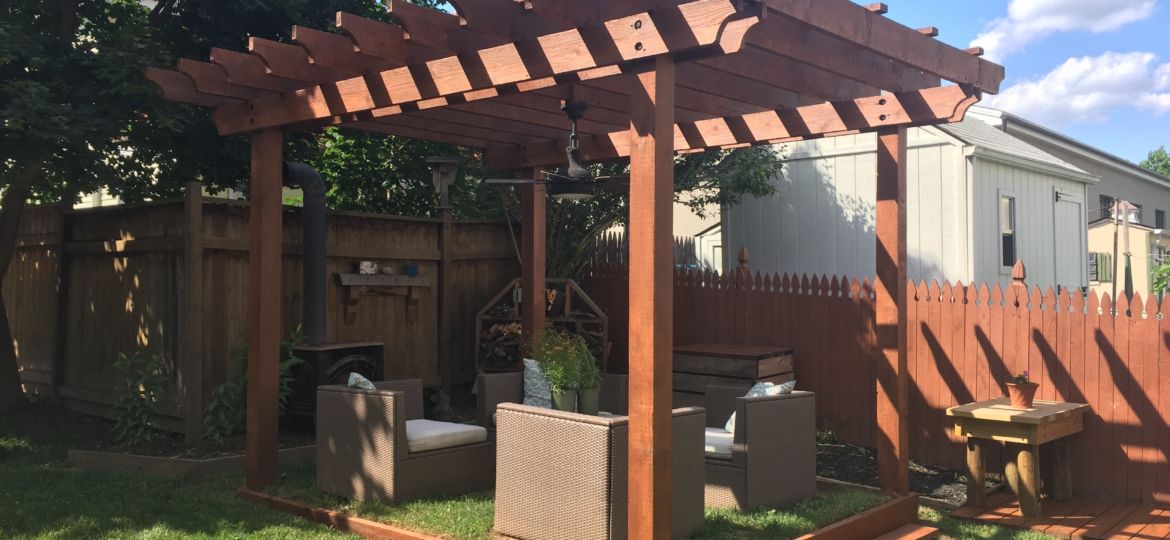 wood pergola