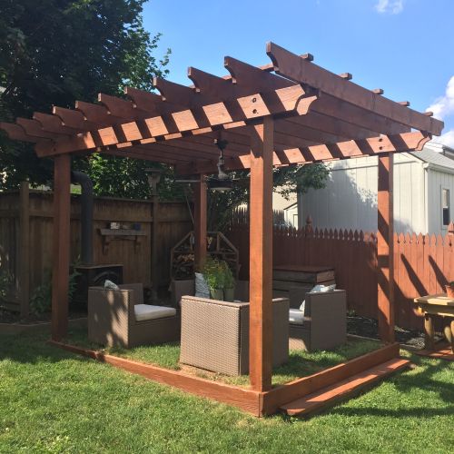 wood pergola