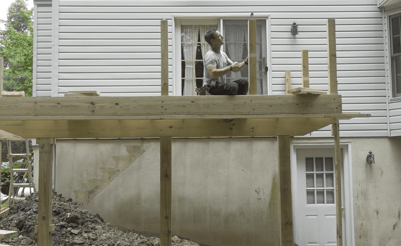 Building a Deck Video How to install guard posts MyFixitUpLife