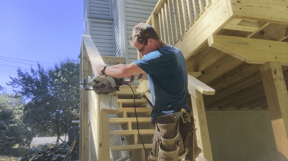 Video: How to build a deck Part 3---Decking, Rails, Stairs