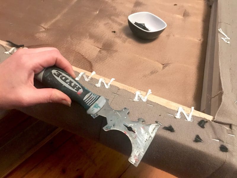 Need to recover an ottoman? Here's the DIY on how I updated ours