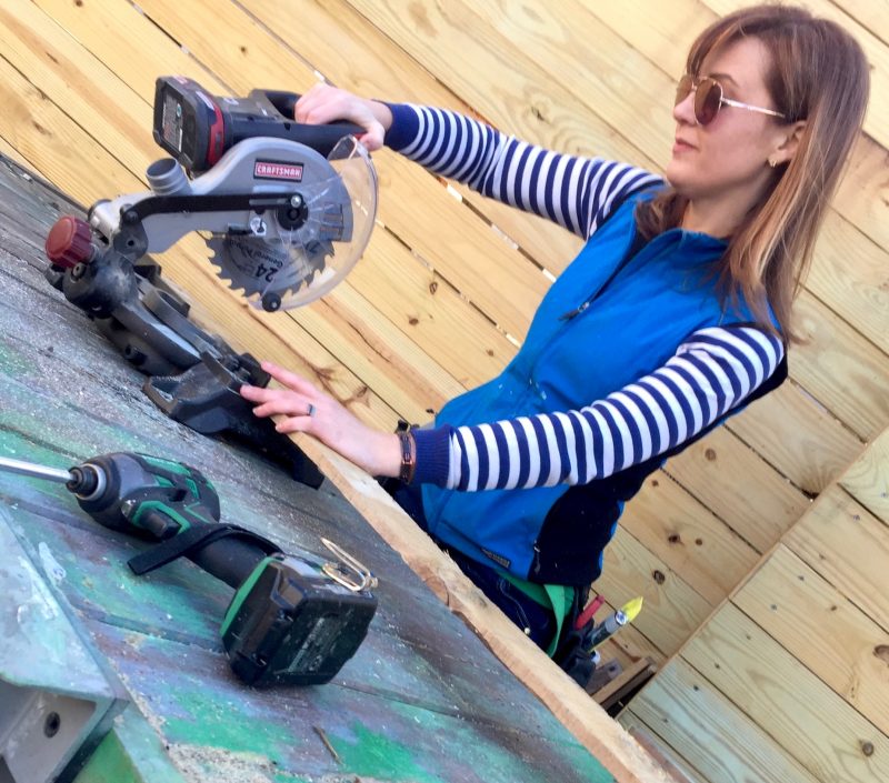 Theresa heated jacket miter saw