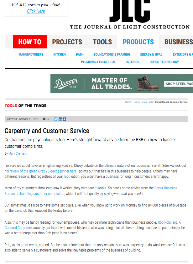 remodeling customer service mark journal of light construction jlc