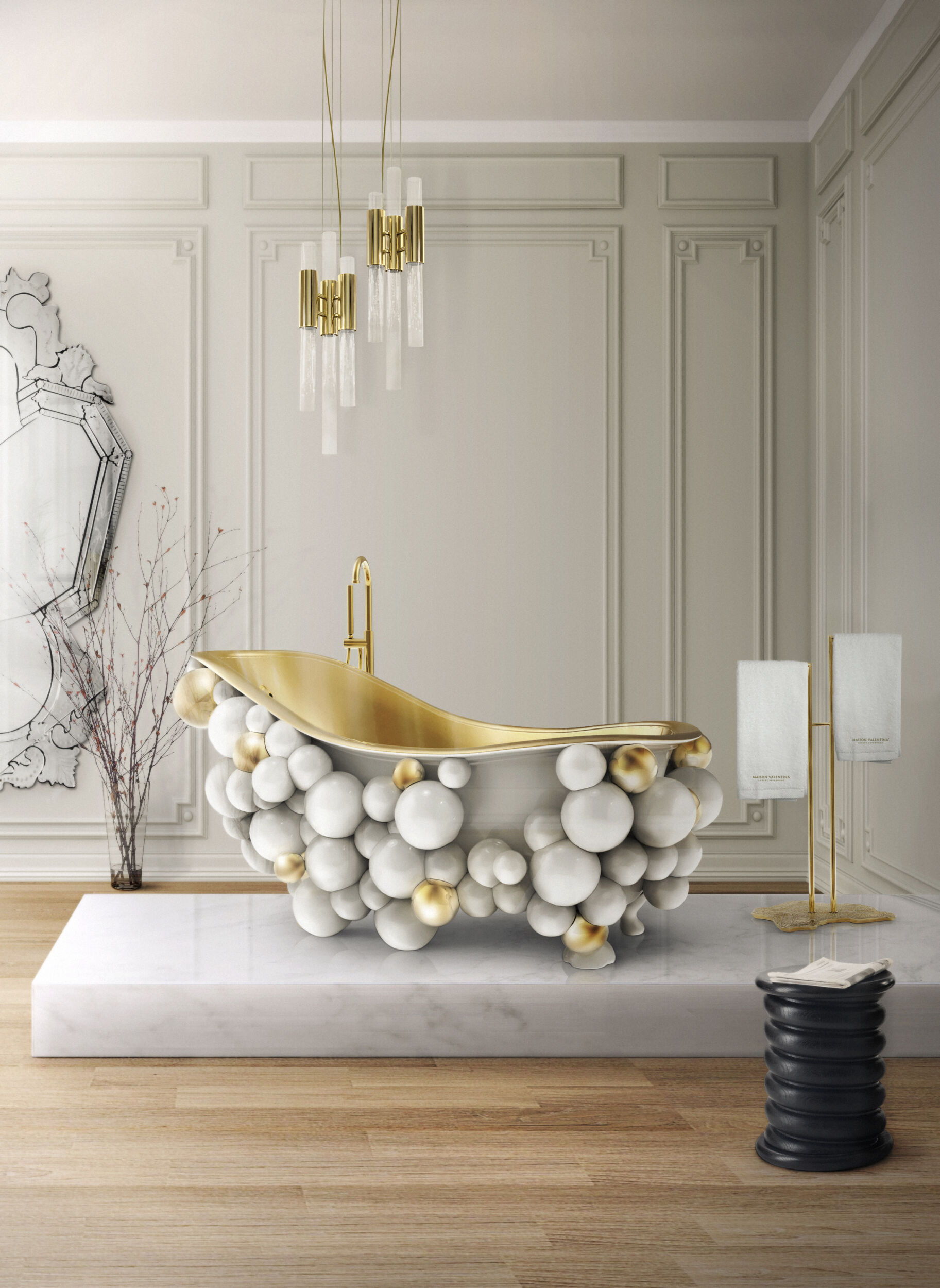 A Chandelier Over Bathtub May Look, What Size Chandelier For Over Bathtub