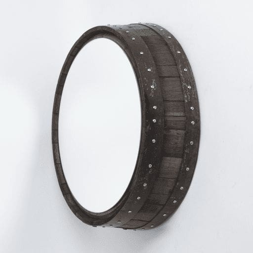 mirrors bourbon barrel mirror bl 008b Barrel home decor Get the look with these finds MyFixitUpLife MyFixitUpLife mirrors bourbon barrel mirror bl 008b