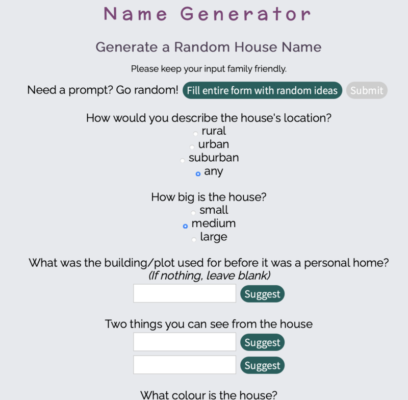 UK Name generator