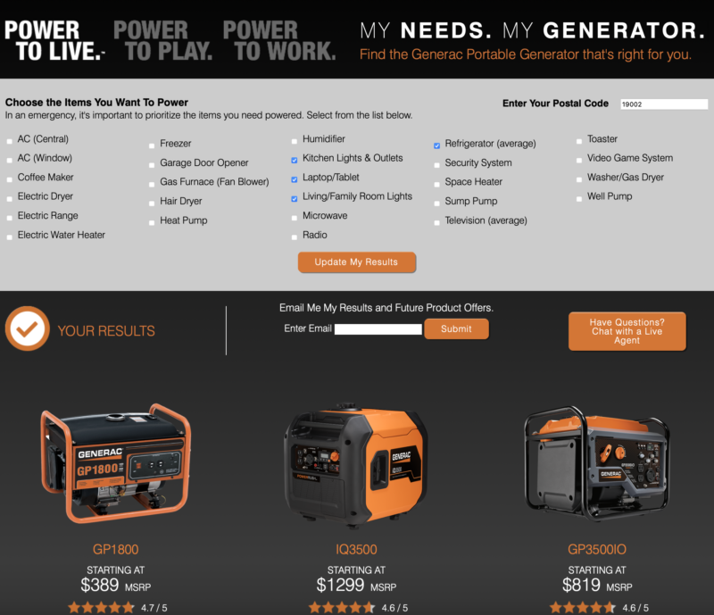 Generac-portable-generator-sizer-sizing