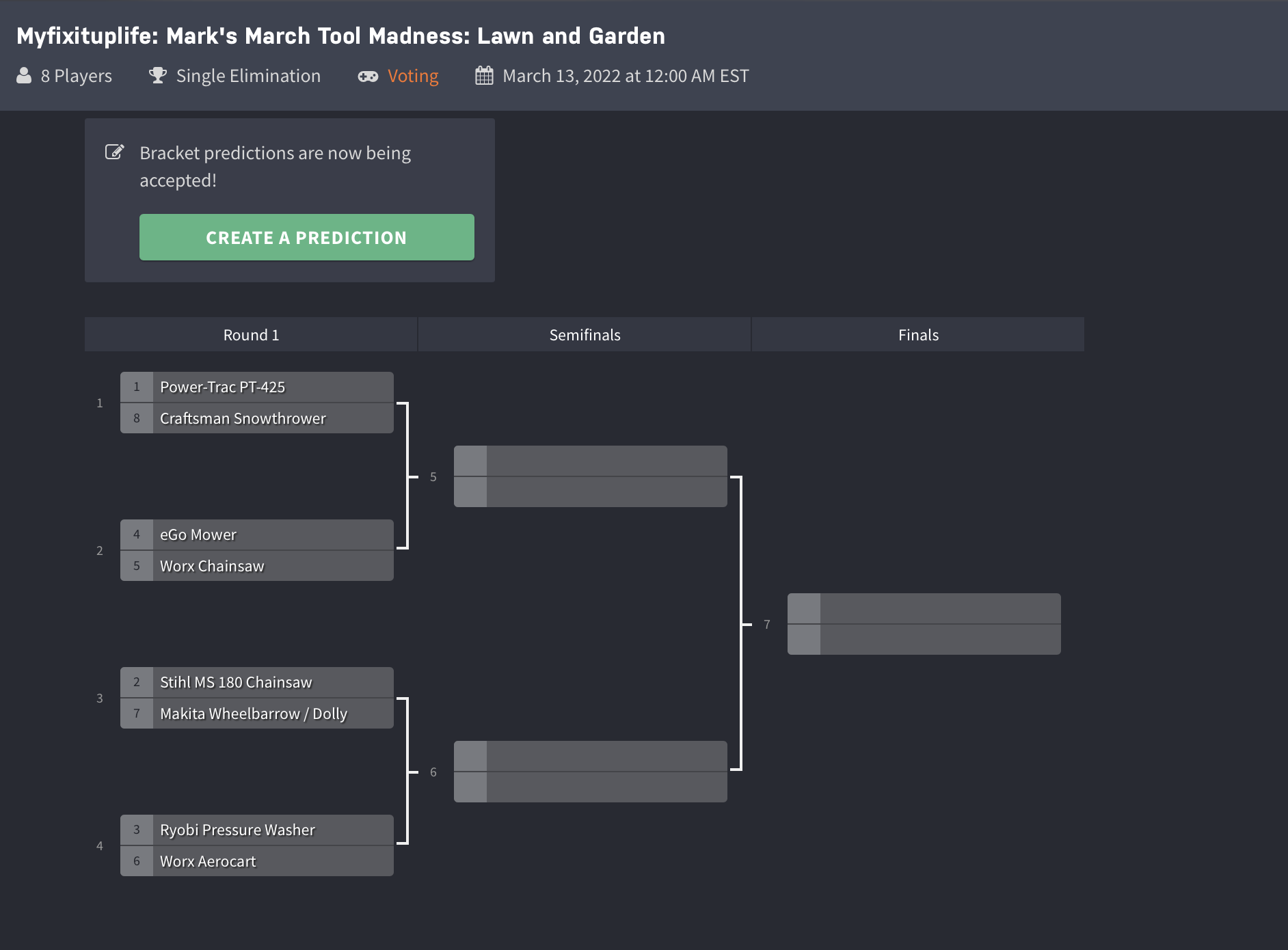 Mark March of Tool Madness Lawn and Garden bracket