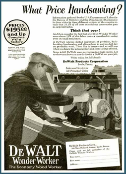 DeWalt first radial saw