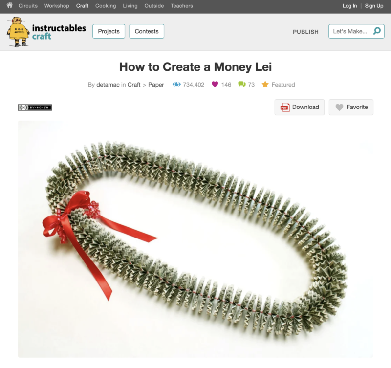 money lei Instructables