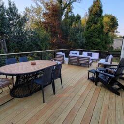 MyFixitUpLife deck wood remodel after RailFX cable railing system How to build a deck video series Part 1 of 3 MyFixitUpLife MyFixitUpLife deck wood remodel after RailFX cable railing system MyFixitUpLife