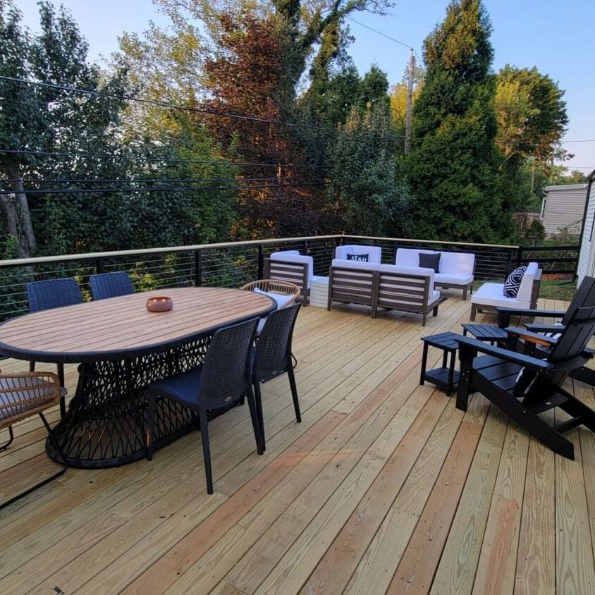 MyFixitUpLife deck wood remodel after RailFX cable railing system MyFixitUpLife deck wood remodel after RailFX cable railing system