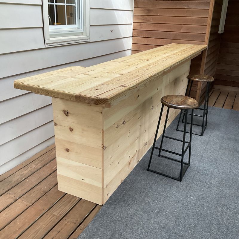 Here's how to build a wood bar for your home to enjoy the big game, use as a sundae bar for parties, or serve as a spot for coffee catch-ups with friends.